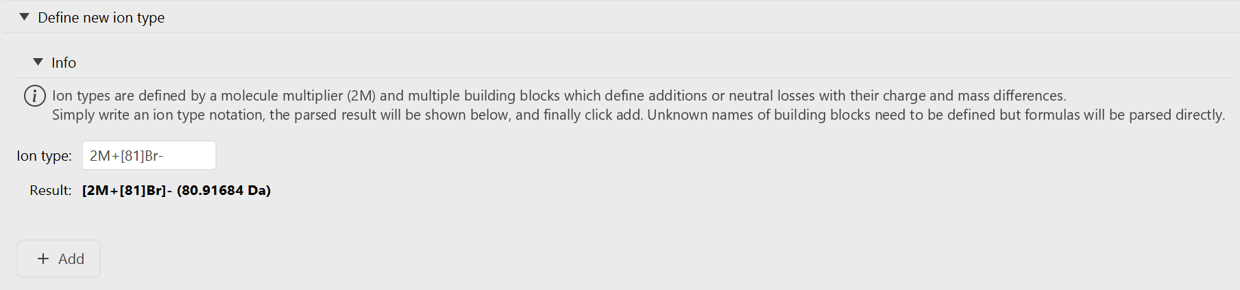Define a new ion type
