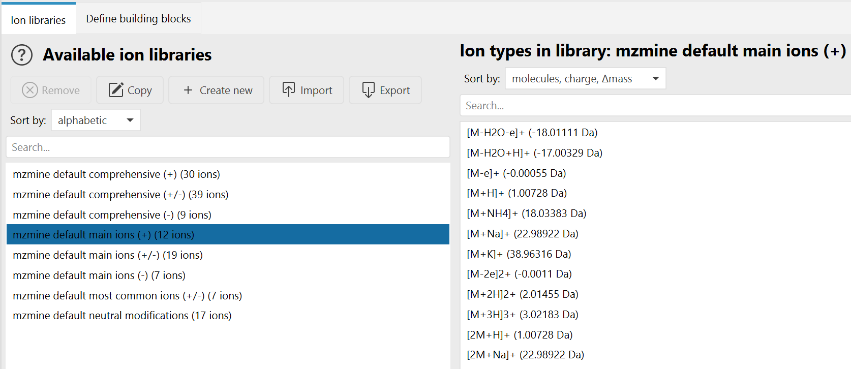 Manage ion libraries