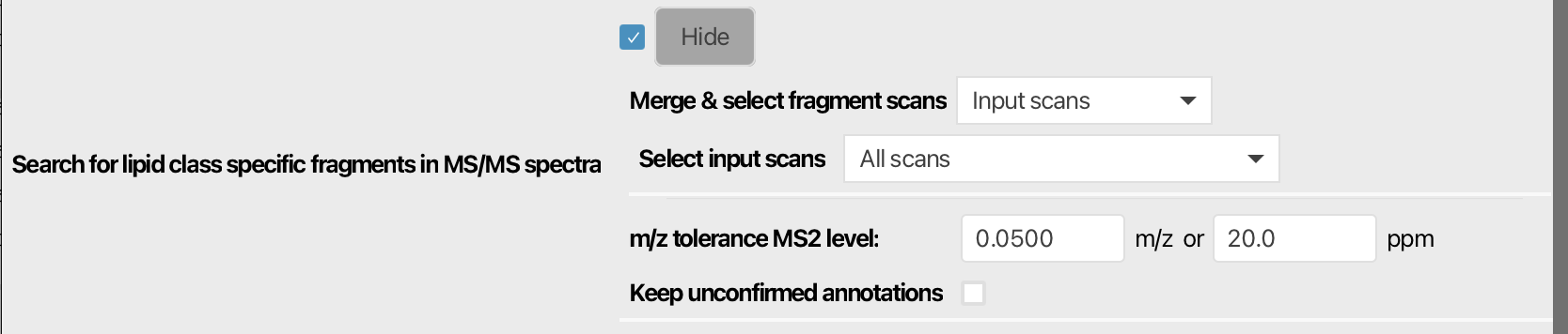 msms-parameters