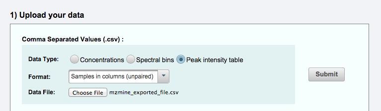 Metaboanalyst settings