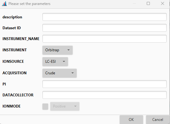 Metadata setup